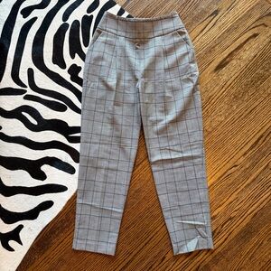Temperley London Gray Plaid Trousers